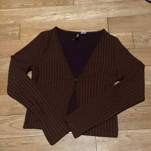 Cute brown button up blouse